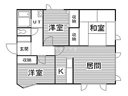 コーポDAN宮の森 3LDKの間取図画像
