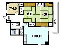 矢埜ハイツ  ｜ 奈良県奈良市大宮町3丁目（賃貸マンション3LDK・6階・80.00㎡） その2