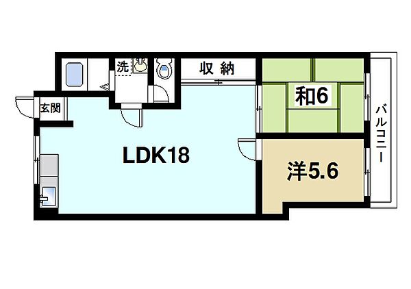 奈良県生駒市壱分町(賃貸マンション2LDK・3階・53.00㎡)の写真 その2