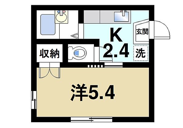 画像2:人気のバス・トイレ別の使いやすい1Kです