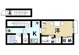 奈良県大和郡山市小泉町1524-5（賃貸アパート1K・2階・26.08㎡） その2