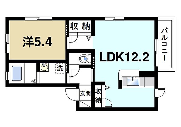 オ・パン法蓮町 ｜奈良県奈良市法蓮町(賃貸アパート1LDK・2階・41.20㎡)の写真 その2