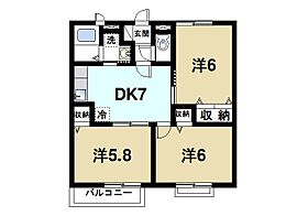 プレミール加茂A  ｜ 京都府木津川市加茂町里宇留志（賃貸アパート3DK・2階・54.89㎡） その2