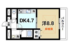 奈良県奈良市平松4丁目（賃貸アパート1DK・2階・33.12㎡） その2