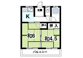 奈良県奈良市あやめ池南2丁目（賃貸アパート2K・2階・29.00㎡） その2