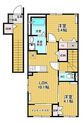 グランパティオ 2F 2LDKの間取図画像