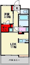 クリエート日赤通り 1LDKの間取図画像