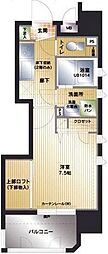 アクタス天神アネックス2 1Kの間取図画像