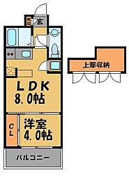 エステート・モア天神SUCCESS 1LDKの間取図画像