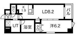 シャルマン愛知 1LDKの間取図画像
