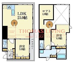 KDXレジデンス大濠ハーバービュータワー 2LDKの間取図画像