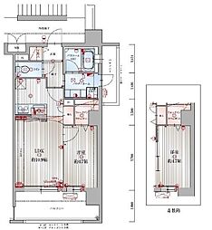 アクタス大橋パークスクエア 1LDKの間取図画像