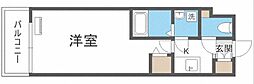 アトラス 1Kの間取図画像