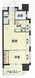 エステート・モア平尾公園通り 1LDKの間取図画像