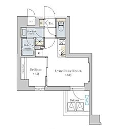 Brillia　ist 文京六義園 210 2階1LDKの間取り
