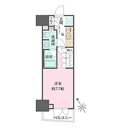 ルフォンプログレス四谷 1Kの間取図画像