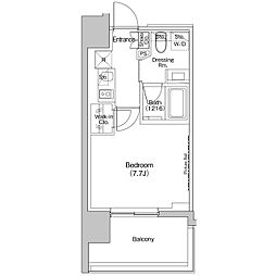 ザ・パークハビオ上北沢 1Kの間取図画像