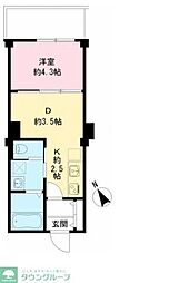 つむぎの杜 西荻みなみ 1DKの間取図画像