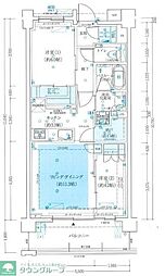 アトラスシティ千歳烏山グランスィート風の棟 4階2LDKの間取り