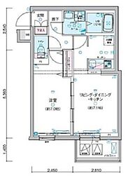 ジェノヴィア桜上水スカイガーデン 1LDKの間取図画像
