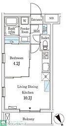 Ｖｉｌｌｅ　Ｇｒａｃｅ永福町 2階1LDKの間取り
