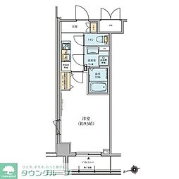 リージア経堂イーストプレイス 1Kの間取図画像