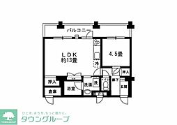 高井戸第2ハイホーム 1LDKの間取図画像