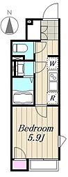 レオネクストフィオーレ 1Kの間取図画像