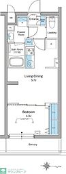 ルフォンリヴェント杉並永福 1LDKの間取図画像