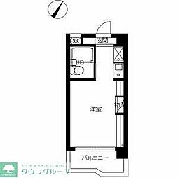 スカイコート明大前2 ワンルームの間取図画像