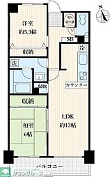 アミ浜田山 2LDKの間取図画像