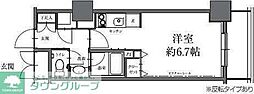 HF駒沢公園レジデンスTOWER ワンルームの間取図画像