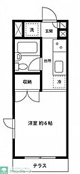 ラ・カーサ・ミア 1Kの間取図画像