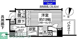 ステージファースト明大前アジールコート 1Kの間取図画像