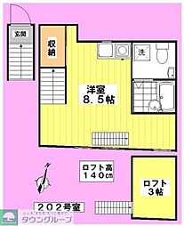 ブルックリンハイツ ワンルームの間取図画像