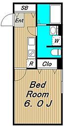 トーア明大前マンション 1Kの間取図画像