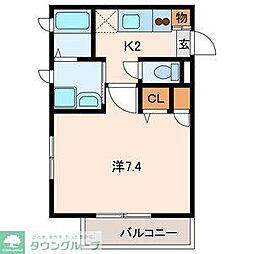 イリーズ 1Kの間取図画像