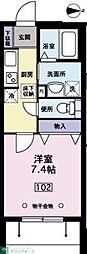 ジュネ三軒茶屋 1Kの間取図画像
