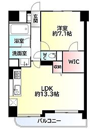 ライオンズマンション保春院西 1LDKの間取図画像