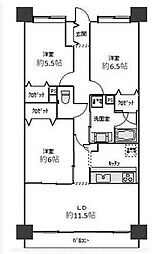 ダイアパレス中山 3LDKの間取図画像