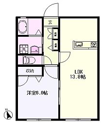 Casanonna 1LDKの間取図画像
