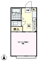 サンバレー 1Kの間取図画像