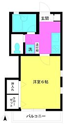 マインハイム 1Kの間取図画像