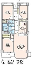 クレアモントハウス 3LDKの間取図画像