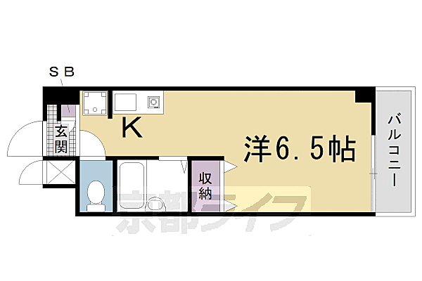 ビラ鈴木 102｜京都府京都市南区西九条開ヶ町(賃貸マンション1K・2階・19.80㎡)の写真 その2