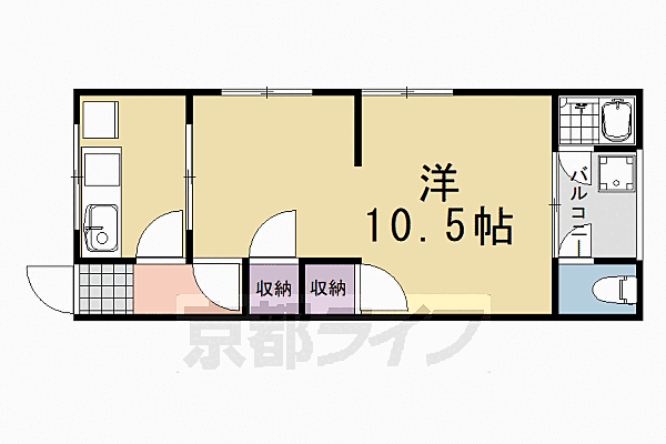 メゾンフルール 203｜京都府南丹市園部町小山西町野本(賃貸アパート1K・2階・36.00㎡)の写真 その2