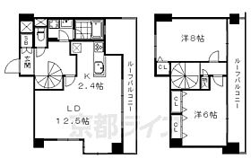 京都府京都市下京区高辻通室町西入繁昌町（賃貸マンション2LDK・6階・75.43㎡） その2