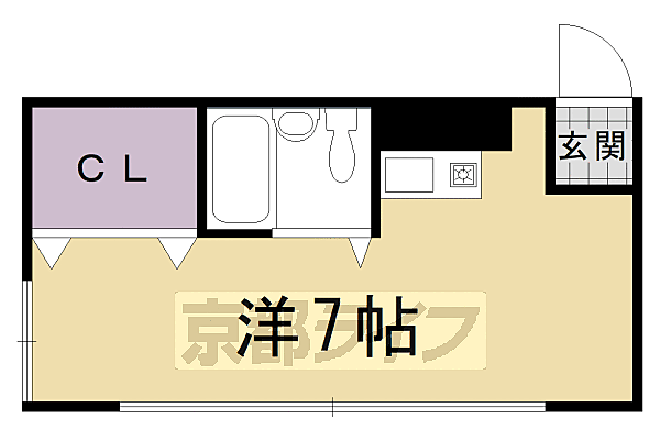 西院寿町ビル 102｜京都府京都市右京区西院寿町(賃貸マンション1R・1階・17.00㎡)の写真 その2