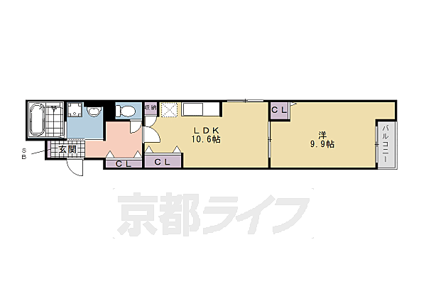 グランディオーズ桂 201｜京都府京都市西京区上桂前田町(賃貸マンション1LDK・2階・50.04㎡)の写真 その2