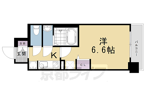 プラシード京都 907｜京都府京都市南区東九条西岩本町(賃貸マンション1K・9階・21.57㎡)の写真 その2